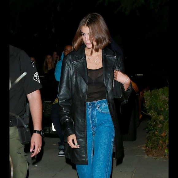 DANIELLE GUIZIO PATENT LEATHER TRENCH - Picture 2 of 7